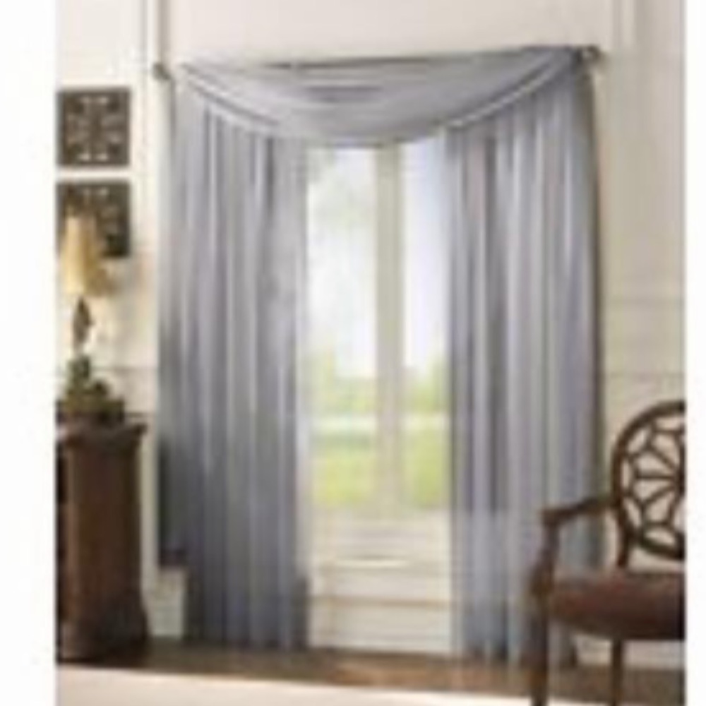 Gray scarf valances